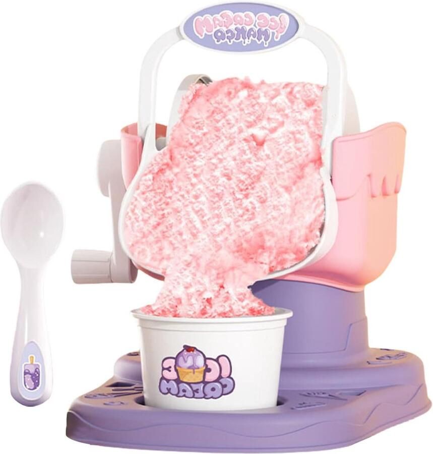 Handmatige IJsmachine Dessertmaker Yoghurtmachine Zelf IJs Maken Kindveilig ABS Materiaal 175x221x192cm Roze