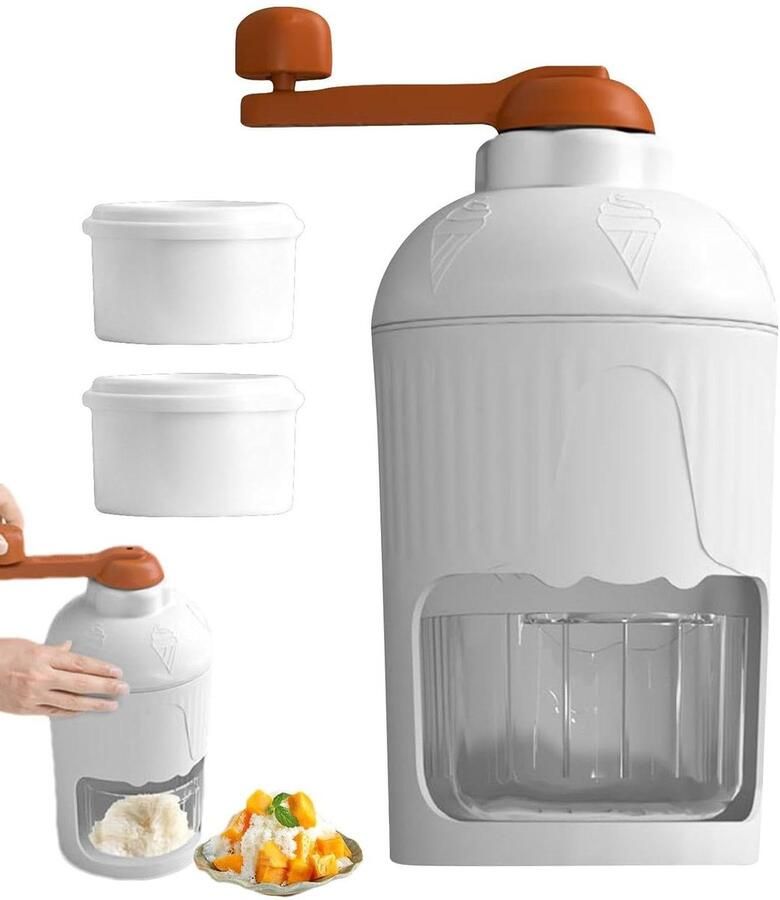 Handmatige IJsmachine Ijsbreker Sneeuwkegel Dranken Koelen Snelle IJsmaling 11 x 21 x 11 cm Wit