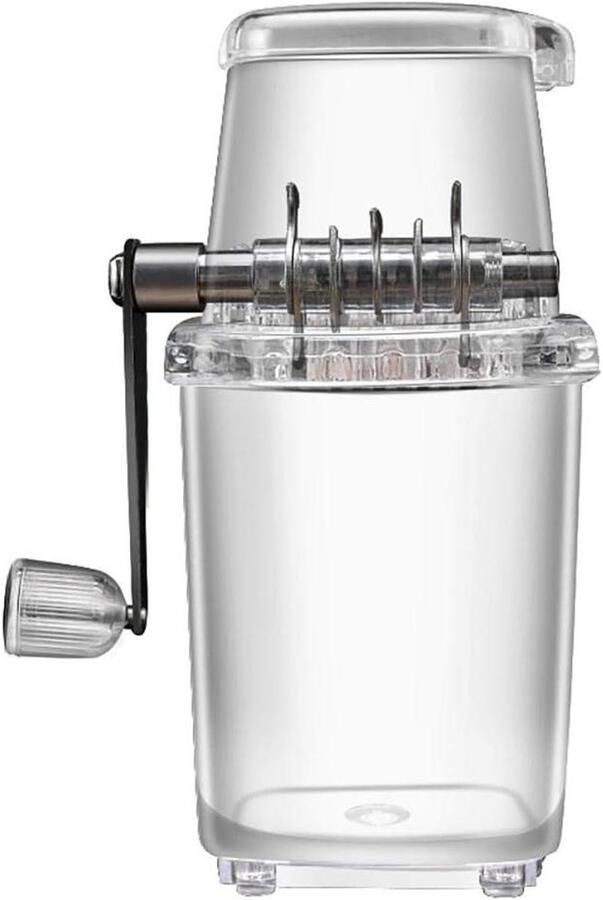 Handmatige IJsmachine IJscrusher Sneeuw Cocktails Maken Handmatig Bedienbaar 2 Liter Capaciteit Transparant