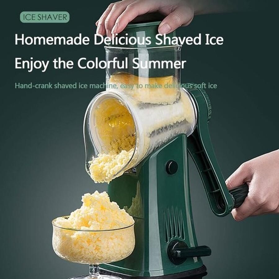 Handmatige IJsmachine Slush Maker Cocktails Maken Draagbaar Ontwerp 1.3 kg Groen