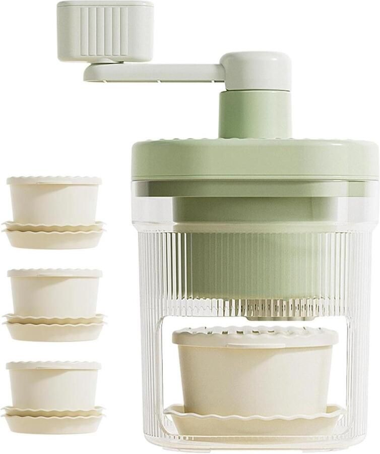 Handmatige IJsmachine Slush Maker Desserts Maken Roestvrijstalen Snijders 24 x 14 x 14 cm Niet gespecificeerd