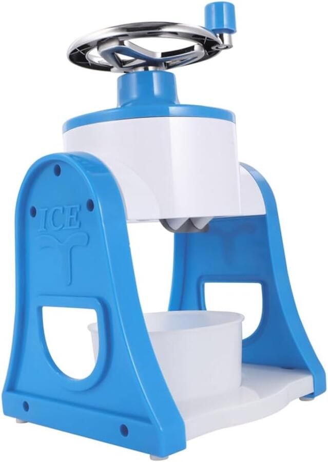 Handmatige IJsmachine Slushmachine Zelf IJs Maken Eenvoudig Schoonmaken 28.5 x 19.5 x 18.5 cm Blauw