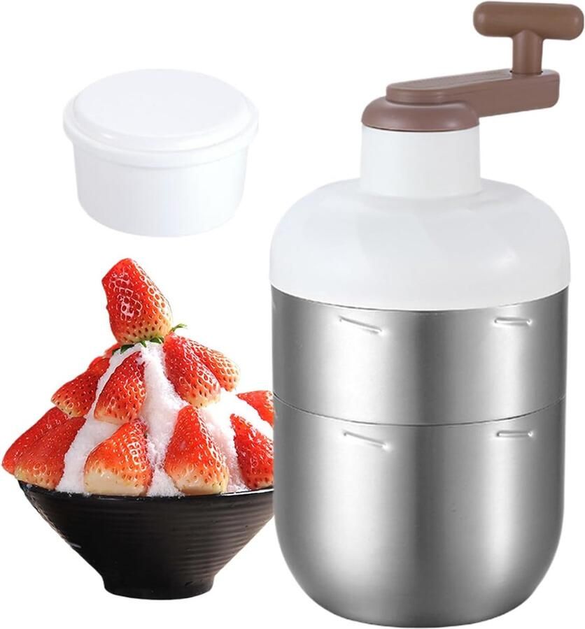 Handmatige IJsmachine Sneeuwhoorn Ontwerper Thuis Cocktails Maken Draagbaar Roestvrij Staal 26 x 13 x 13 cm