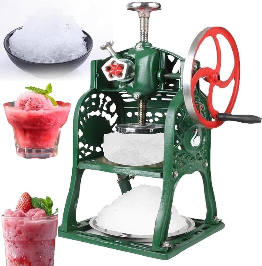 Handmatige IJsmachine Sneeuwijs Maker Keuken Bar Gebruik Hoge Hardheid Metaal 31x31x70cm