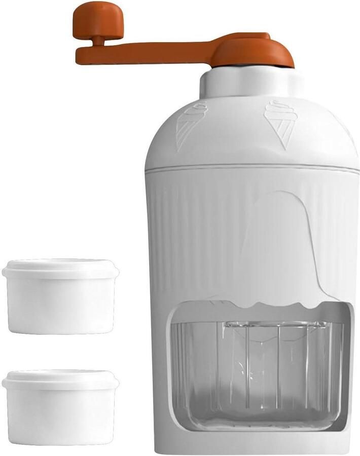Handmatige ijsmachine Sneeuwkegelmachine Desserts Maken Robuuste constructie 120 ml inhoud Wit