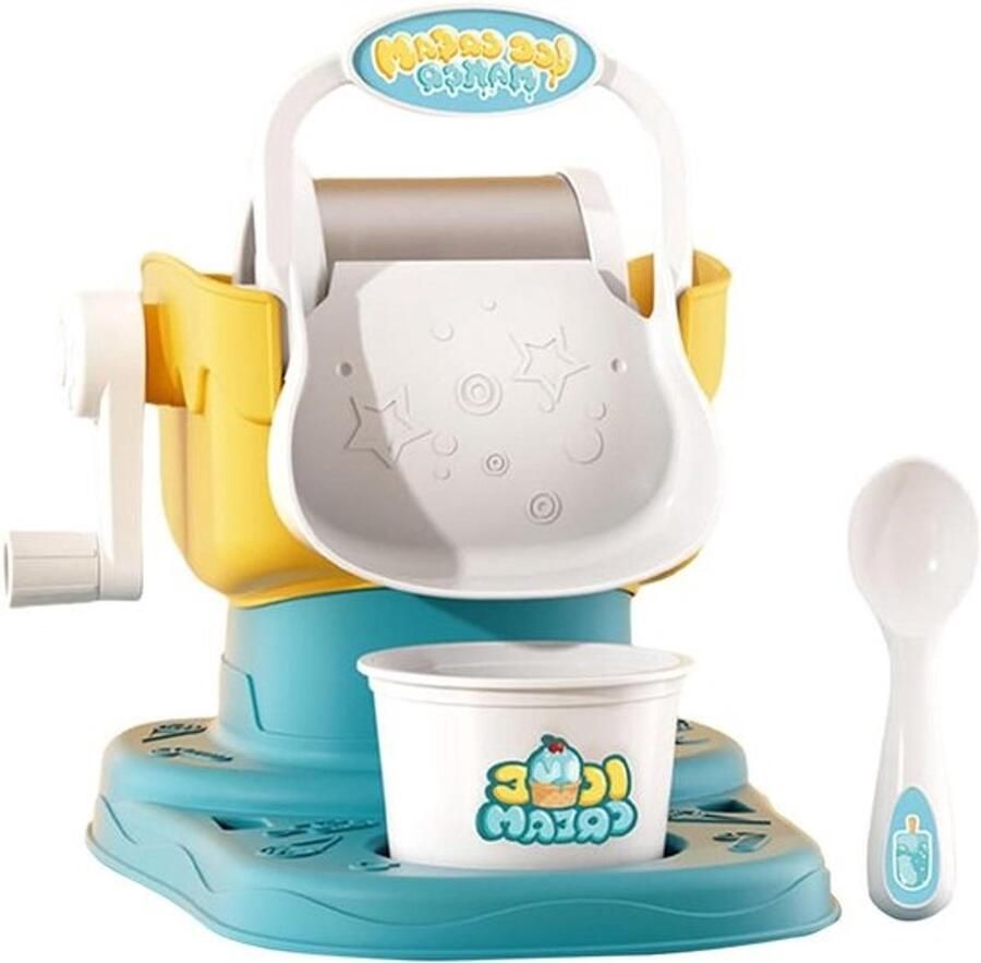 Handmatige ijsmachine Yoghurtmaker Dessertmaker Desserts Maken Snelle Stolling 13D x 16.3B x 13H cm Geel