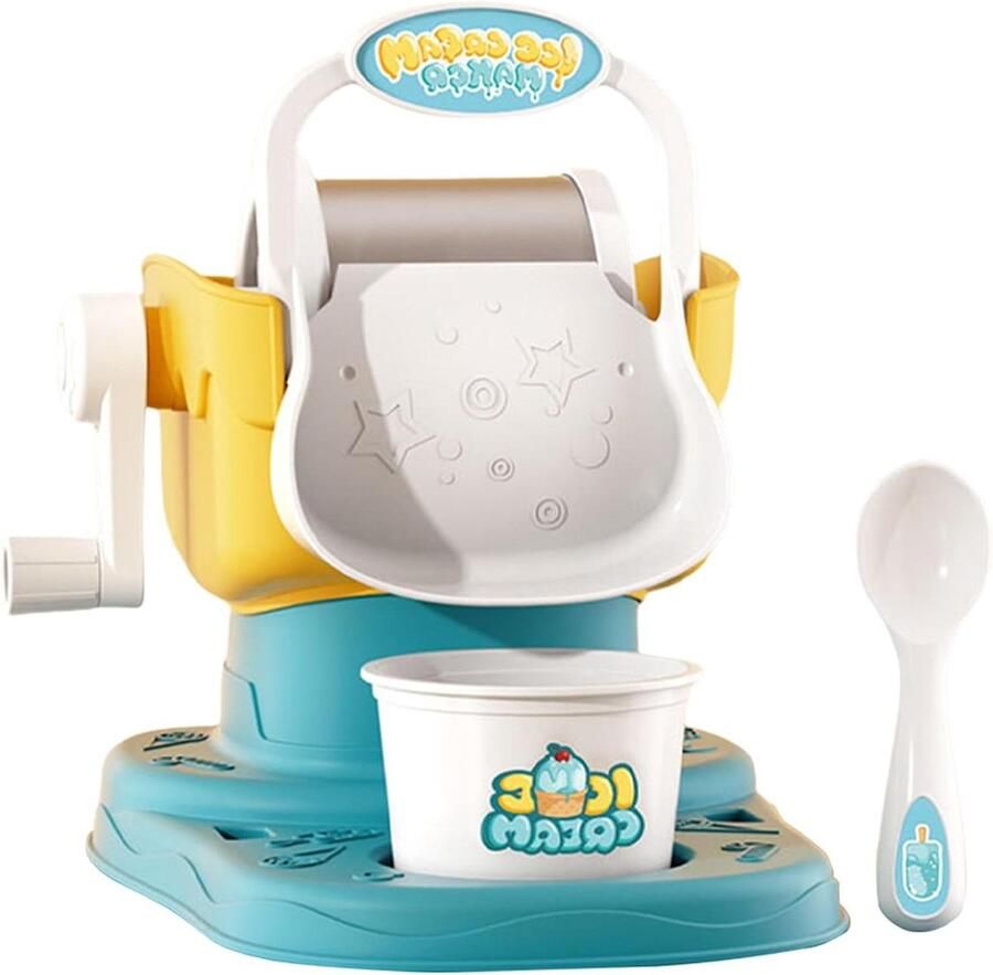 Handmatige ijsmachine Yoghurtmaker Dessertmaker Desserts Maken Snelle Stolling 13D x 16.3B x 13H cm Geel