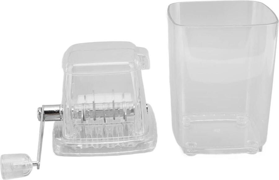 Handmatige IJsmolen Ijs Shaker Drankjes Maken Roestvrijstalen Messen 25x16x12 cm Transparant