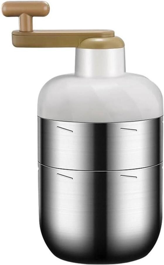 Handmatige IJsschaafmachine Ijsmaker DIY Drankjes Maken Roestvrij Staal 14x14x17CM Zilver