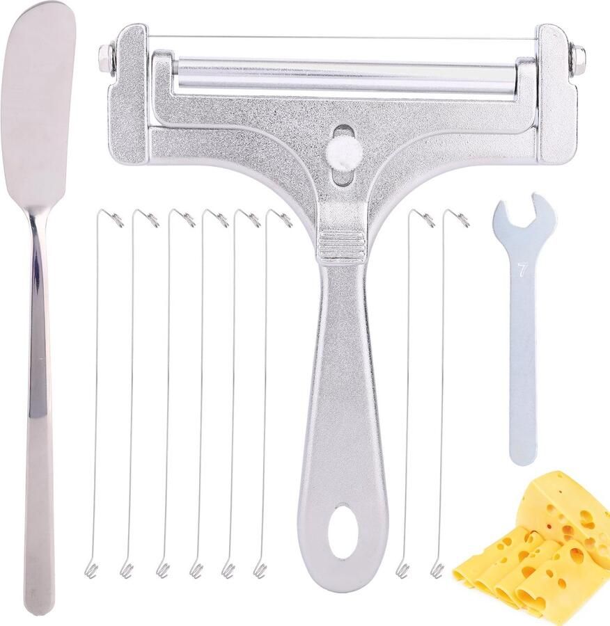 Handmatige Kaassnijder Roestvrijstalen Snijdraad met Vervangbare Draad en Botermes Kookaccessoires