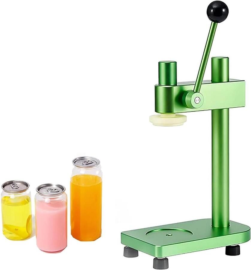 Handmatige Kan Verzegelaar Fles Afsluitmachine Dranken Inblikken Lichtgewicht Aluminiumlegering 20x12x29.5cm Zilver
