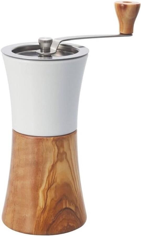 Handmatige keramische koffiemolen met olifantenhouten handvat