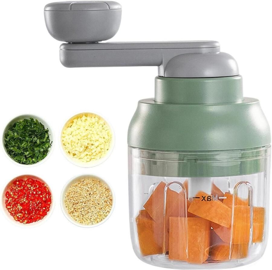 Handmatige Keuken Chopper Groente Hakker Voedselbereiding Handgedraaid Ontwerp 13.5x12 cm Niet gespecificeerd