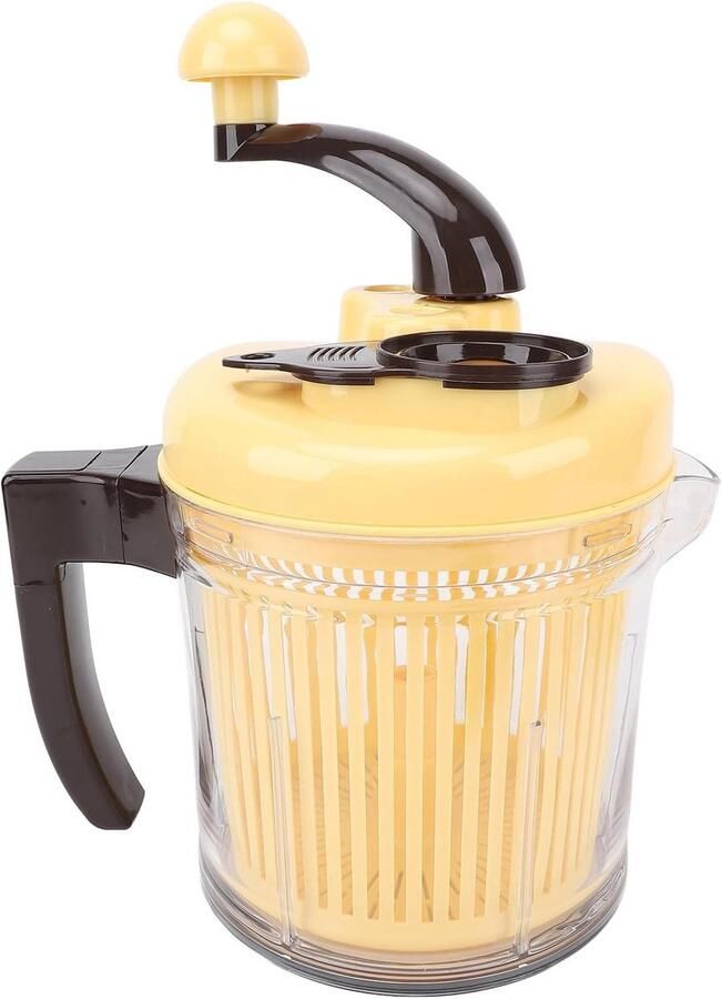 Handmatige Keukenmachine Vleesmolen Groentehakker Maaltijden Bereiden Grote capaciteit 2500ml 22D x 17B cm Zilver