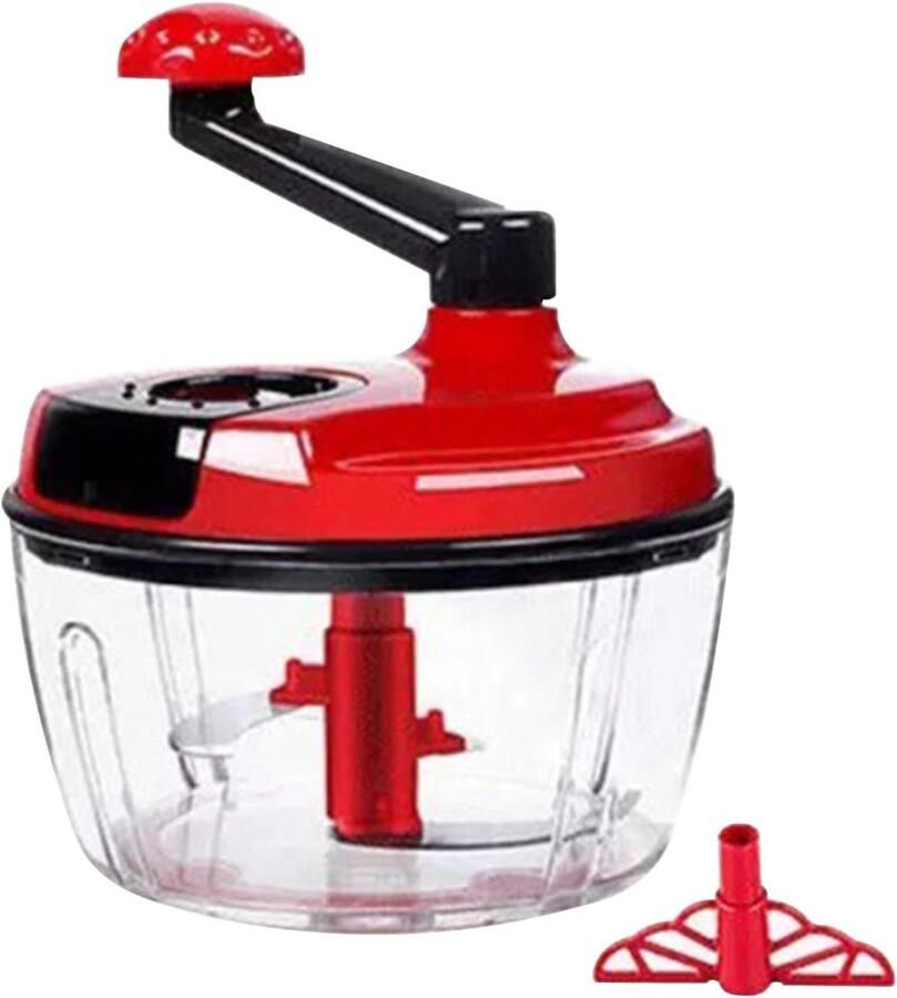 Handmatige Keukenmachine Vleesmolen Hakmolen Voedsel Bereiden Compact Inklapbaar 20.7W x 20.1H cm Rood