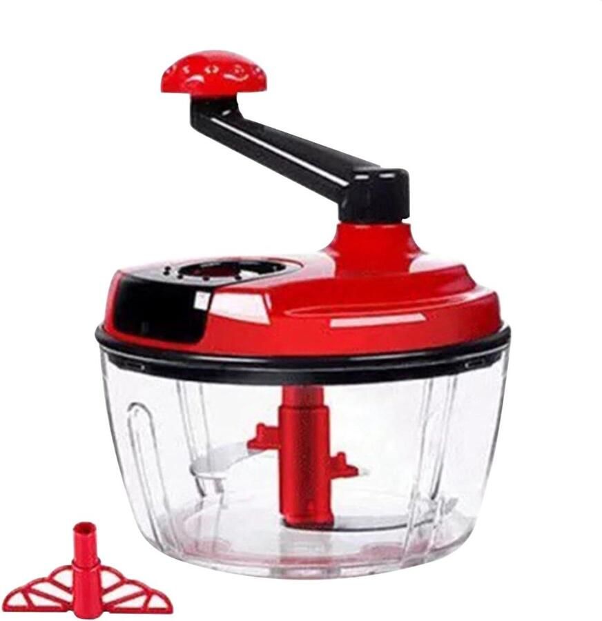 Handmatige Keukenmachine Voedselhakker Zwengel Eten Bereiden Inklapbaar Handvat 18.5 cm Rood