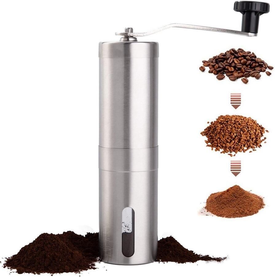 Handmatige koffiebonenmolen roestvrij staal keramische braam voor Aeropress druppelkoffie espresso Franse pers Turks brouwen
