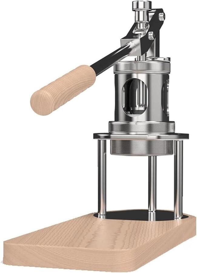Handmatige Koffiemachine Hefboomapparaat Espresso Zetten Draagbaar Ontwerp 1-16 Bar Druk Zilver