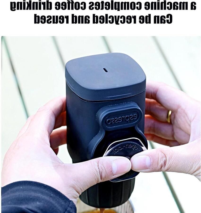 Handmatige Koffiemaker Reis Espresso Koffie Zetten 15 Bar Druk Compact Ontwerp Wit