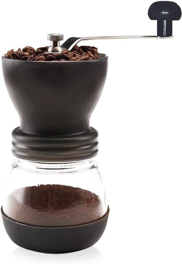 Handmatige Koffiemolen 350 ml met Keramische Bramen en Roestvrijstalen Handvat