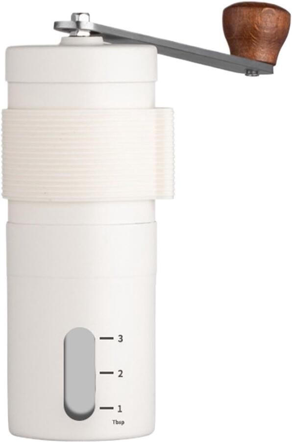 Handmatige Koffiemolen Bonenmaler Keuken Verse Koffie Maken Keramische Maalschijf 12.5 x 4.8 cm Wit