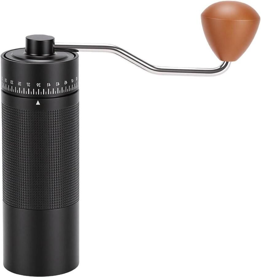 Handmatige Koffiemolen Bonenmaler Roestvrijstaal Verse Koffie Maken Instelbare Maalgraad 25g Capaciteit Zilver