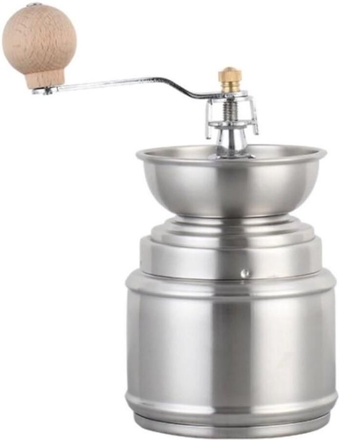 Handmatige Koffiemolen Bonenmaler Roestvrijstaal Verse Koffie Zetten Verstelbare Maalgraad 128 x 10 x 92 cm Zilver