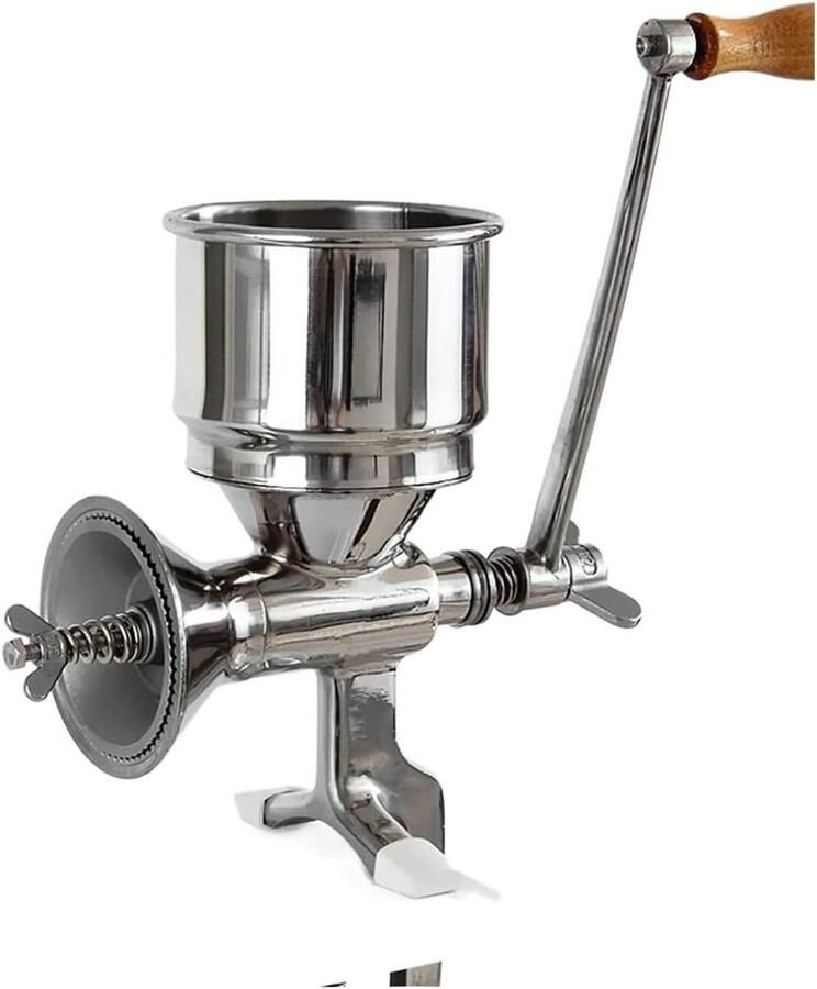 Handmatige Koffiemolen Bonenmaler Staal Verse Koffie Grote Trechter 21.2x11cm Zilver