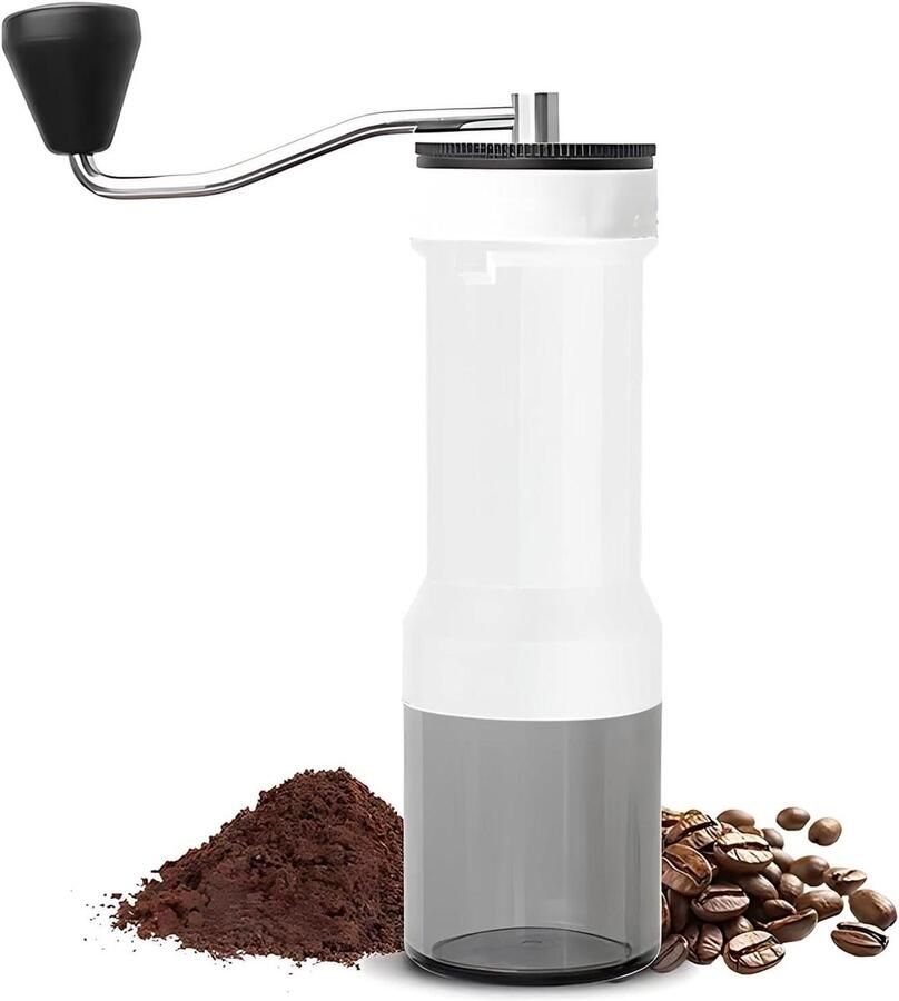 Handmatige Koffiemolen Bonenmolen Verse Koffie 40 Maalniveaus 20.2 cm Hoog Wit