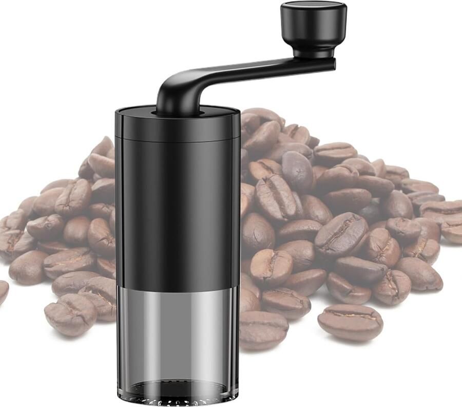 Handmatige Koffiemolen Draagbare Bonenmolen Verse Koffie Maken Keramisch Burr Slijpwerk 36 Gram Capaciteit Zwart