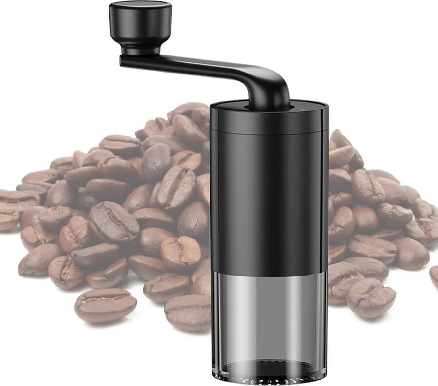 Handmatige Koffiemolen Draagbare Bonenmolen Verse Koffie Zetten Keramische Maalschijf 36g Capaciteit Zwart