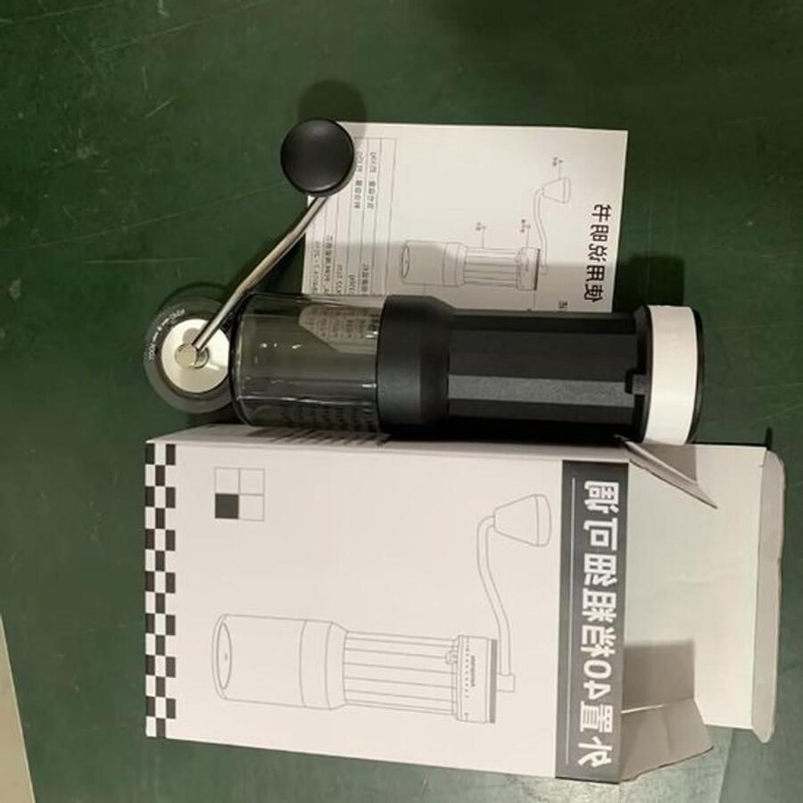 Handmatige Koffiemolen Espresso Molen Thuis Koffie Zetten 40 Maalniveaus 20.2 cm Hoog Zwart Wit
