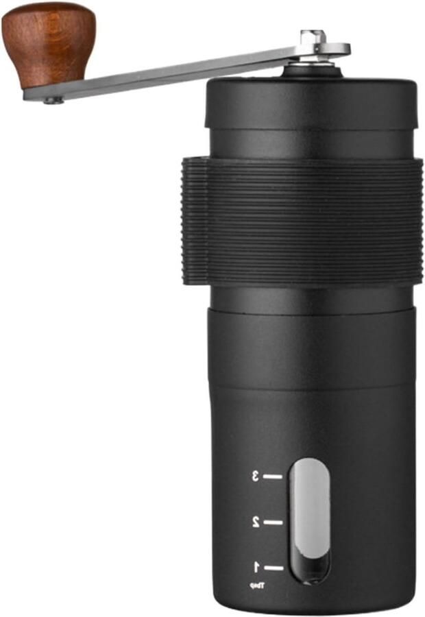 Handmatige Koffiemolen Espressobonen Molen Verse Koffie Zetten Instelbare Maalgraad 12.5 cm Zwart