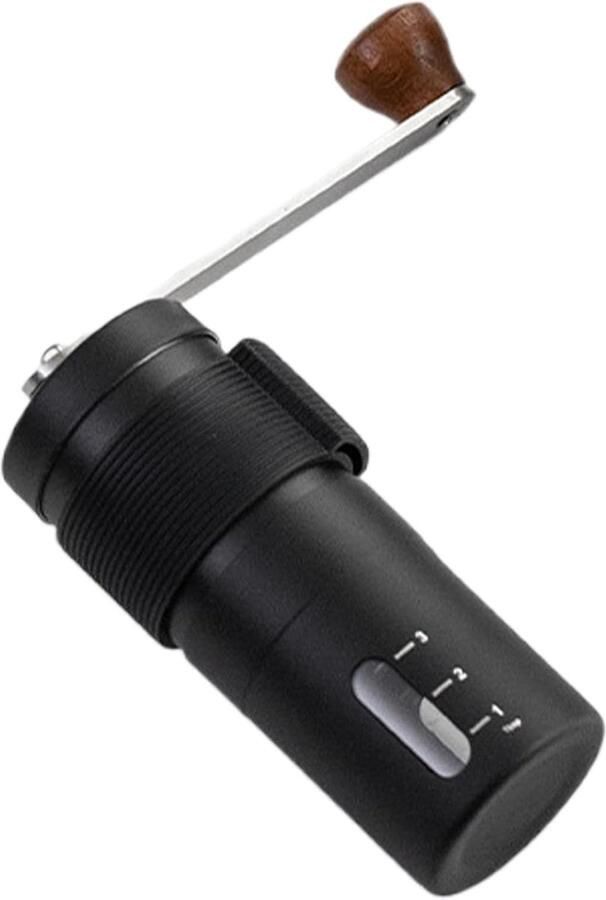 Handmatige Koffiemolen Espressobonenmolen Draagbaar Thuis Kamperen Reizen Verstelbare Maalgraad 12.5x4.8x4.8cm Zilver