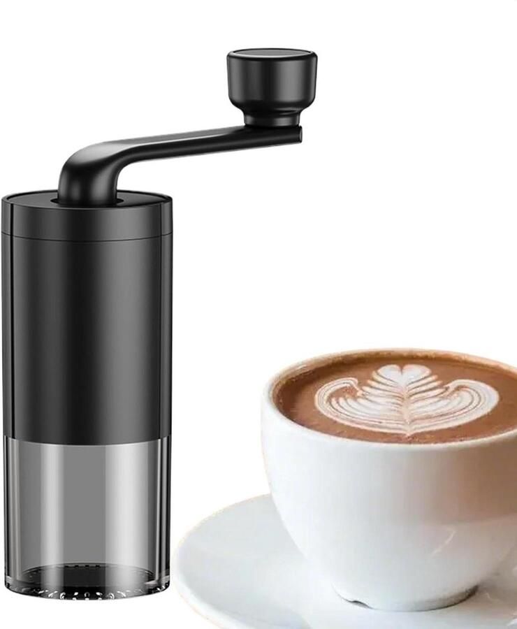Handmatige Koffiemolen Espressomolen Draagbaar Verse Koffie Zetten Keramisch Conisch Braam 36 gram capaciteit Zwart