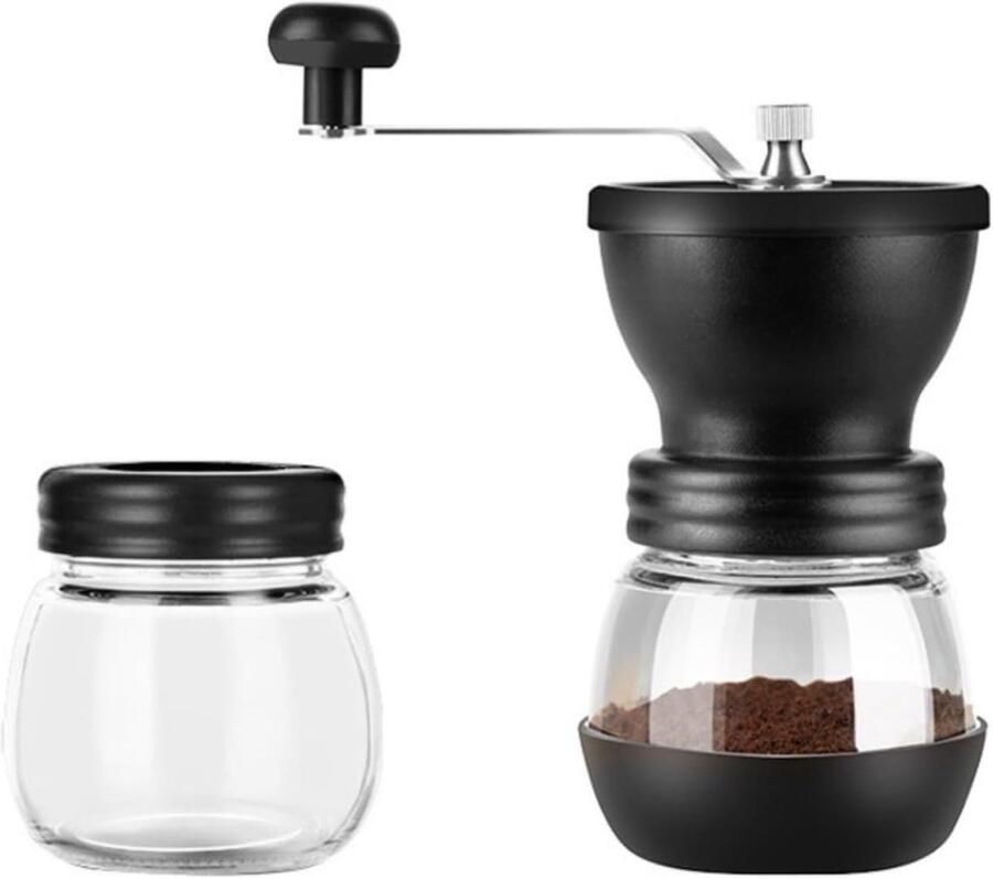 Handmatige Koffiemolen Glazen Molen Vers Koffie Malen Gelijkmatige Maling 20 x 18 x 10 cm Transparant