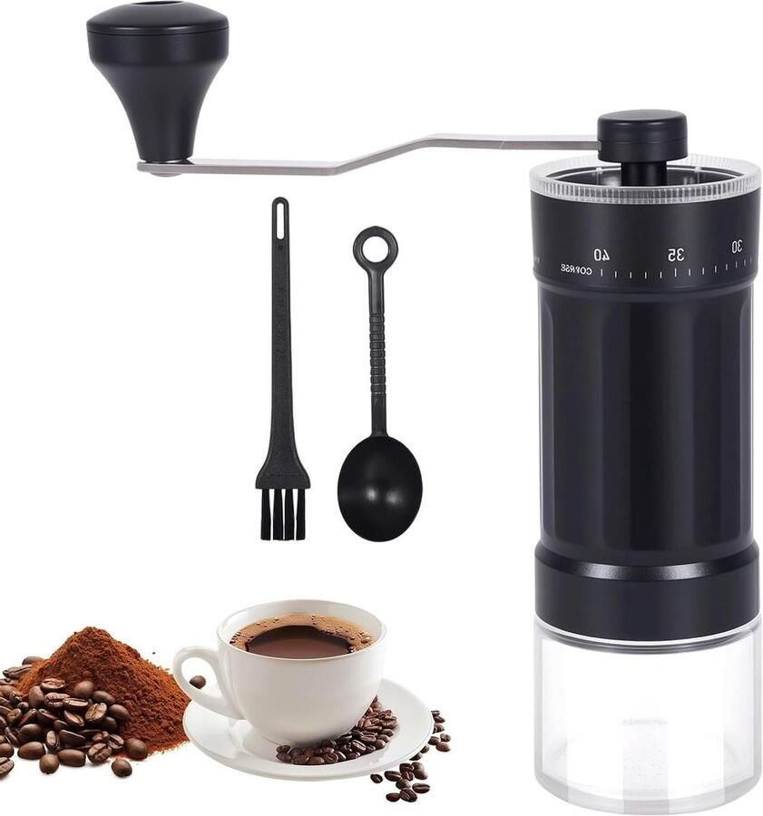 Handmatige Koffiemolen Handmatig Verse Koffie Malen Roestvrij Staal 178 cm Zilver