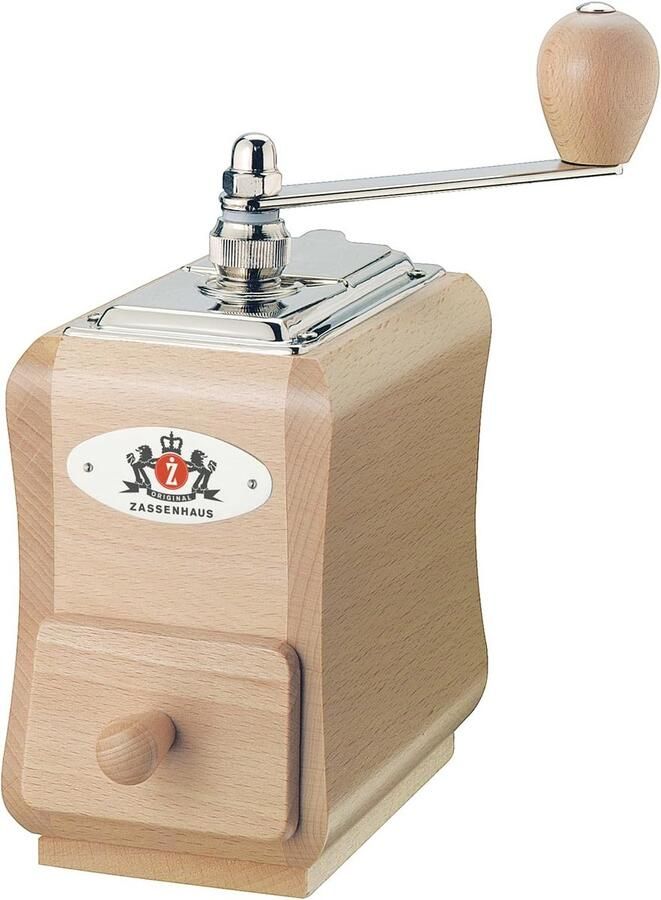 Handmatige Koffiemolen Hout Verse Koffie Malen Traploze Maalgraad Instelling 14 x 9 x 20 cm