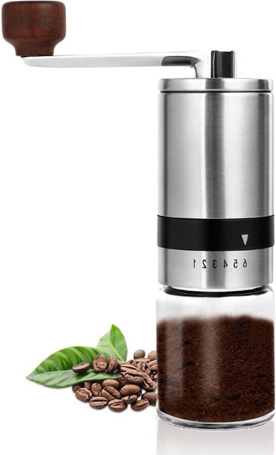 Handmatige koffiemolen keramisch maalwerk maalgraad instelbaar