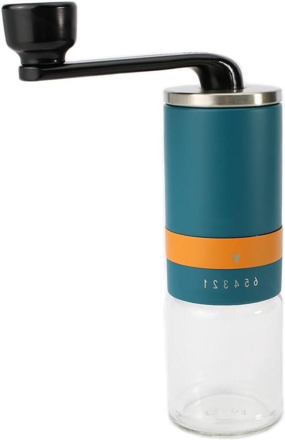 Handmatige Koffiemolen Keramisch Verse Koffie Zetten 6 Maalgraden Instelbaar 17g Bonen Capaciteit Blauw Oranje
