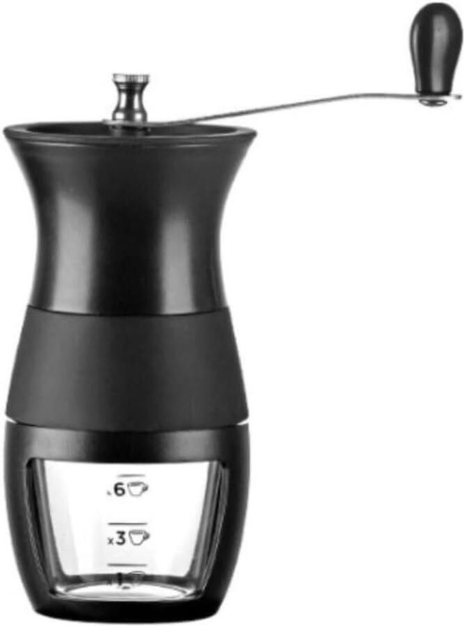 Handmatige Koffiemolen Keramische Bramen Molen Verse Koffie Malen Instelbare Grofheid 16x6cm Zwart