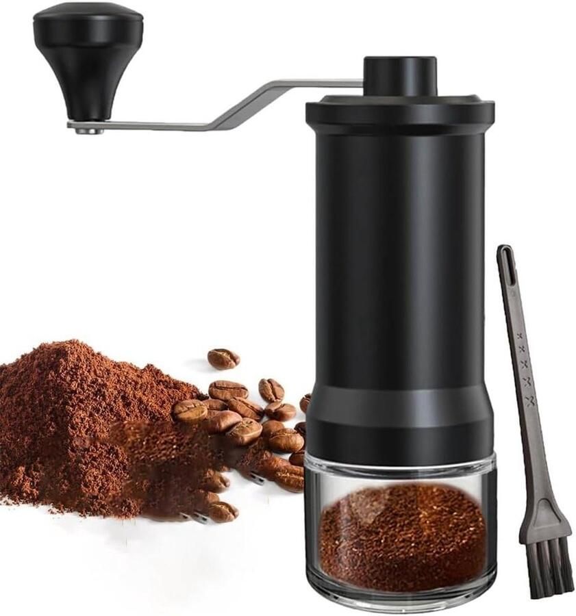 Handmatige Koffiemolen Keramische Molen Verse Koffie Precisie Maalgraad 25g Capaciteit Zwart