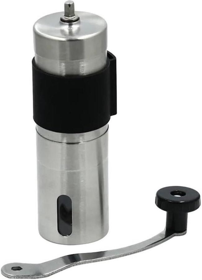 Handmatige Koffiemolen Keuken Accessoire Verse Koffie Malen Instelbare Grofheid 18 x 5 x 5 cm Zilverkleurig