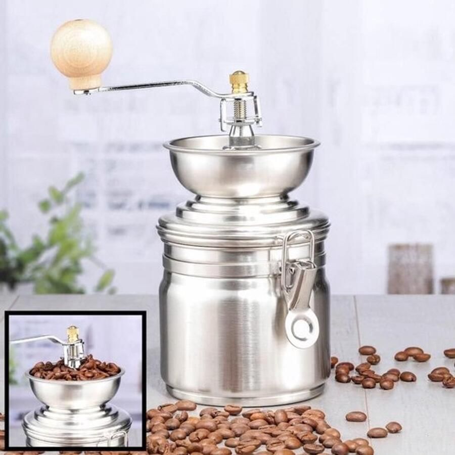 Handmatige Koffiemolen Koffie Bonenmaler Verse Koffie Maken Verstelbare Maalgraad 10 x 10 x 21.5 cm