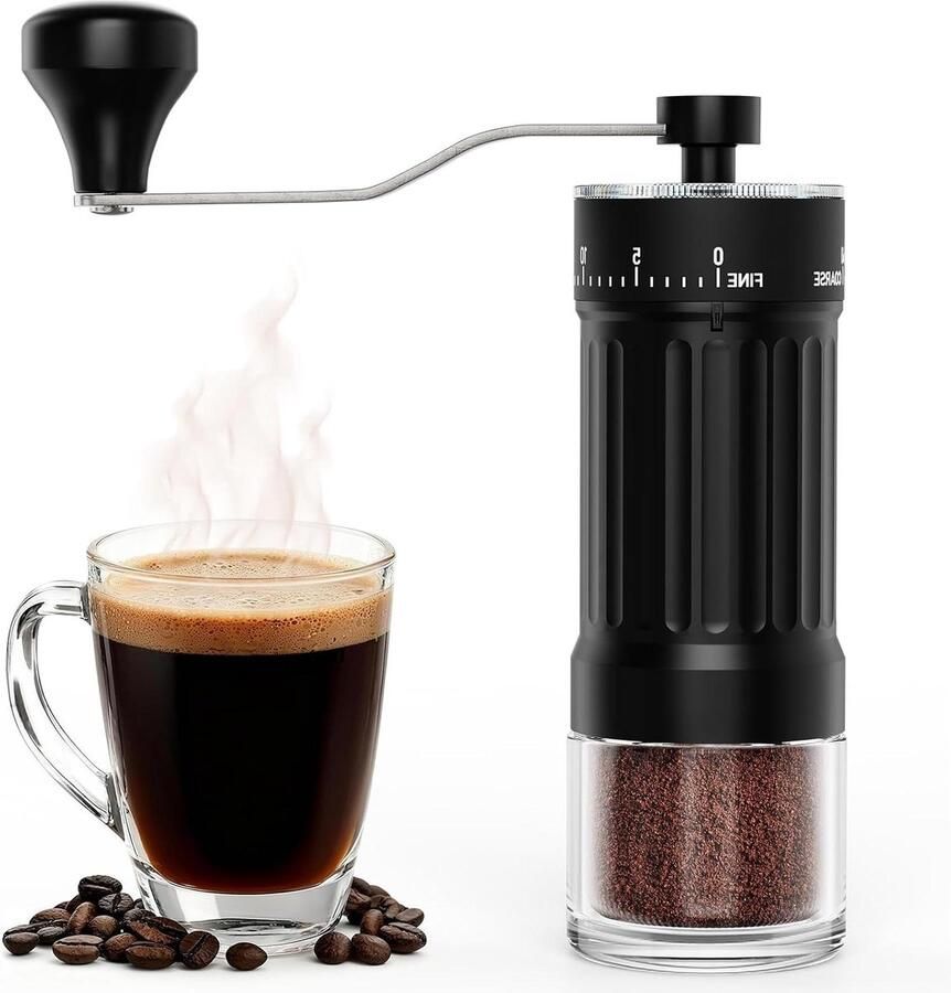 Handmatige Koffiemolen Koffie Molen Koffie Zetten 40 Maal Instellingen 30 g Capaciteit Zwart