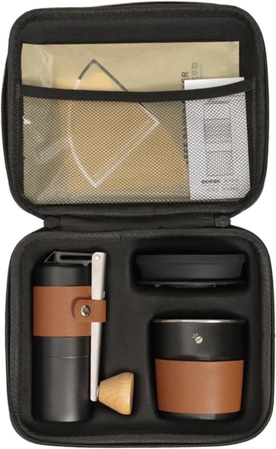 Draagbare Koffie Set Kampeer Koffiezetapparaat Outdoor Koffie Bereiden Gelijkmatige Maling Compact Formaat
