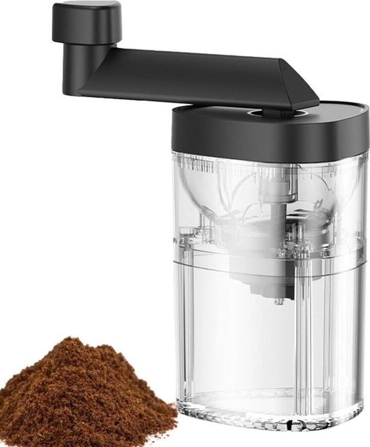 Handmatige Koffiemolen Koffiebonenmaler Precisie Brouwen Verstelbare Maalgraad 15 x 7 cm Zwart