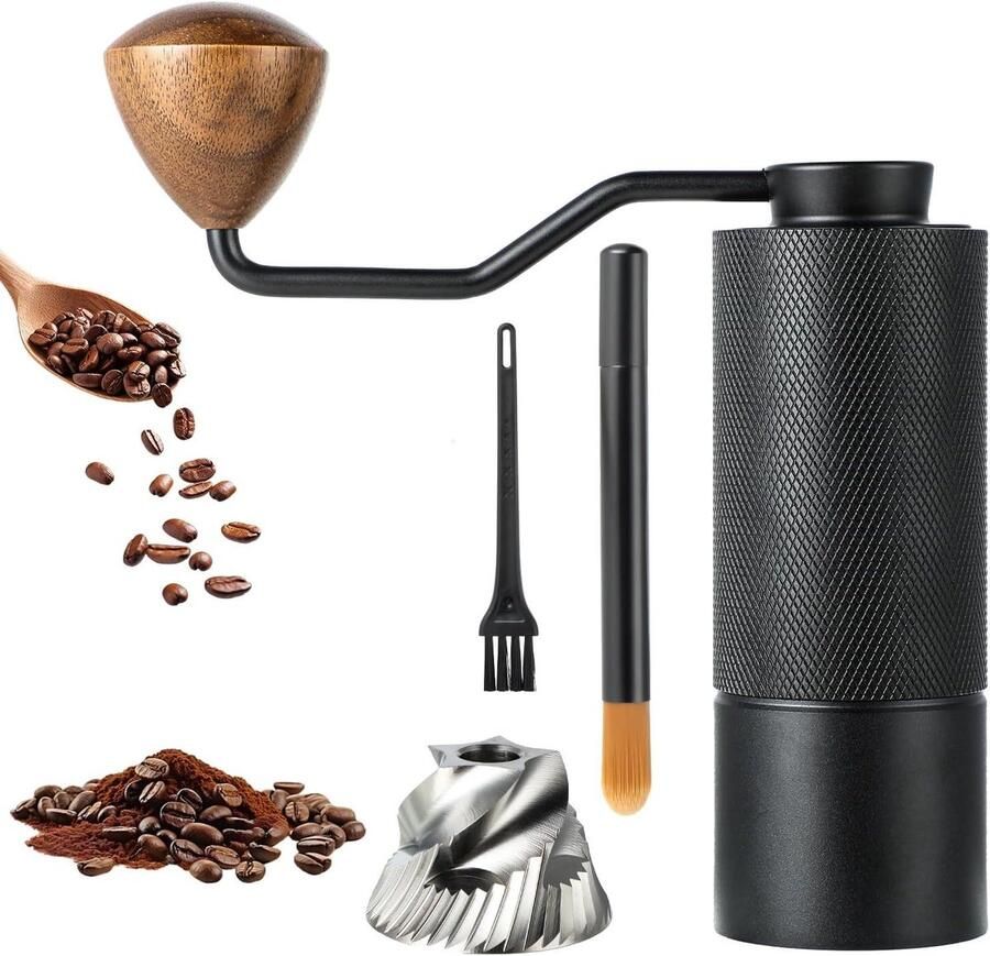Handmatige Koffiemolen Koffiebonenmaler Verse Koffie Precisie Braam 20g Capaciteit Zwart