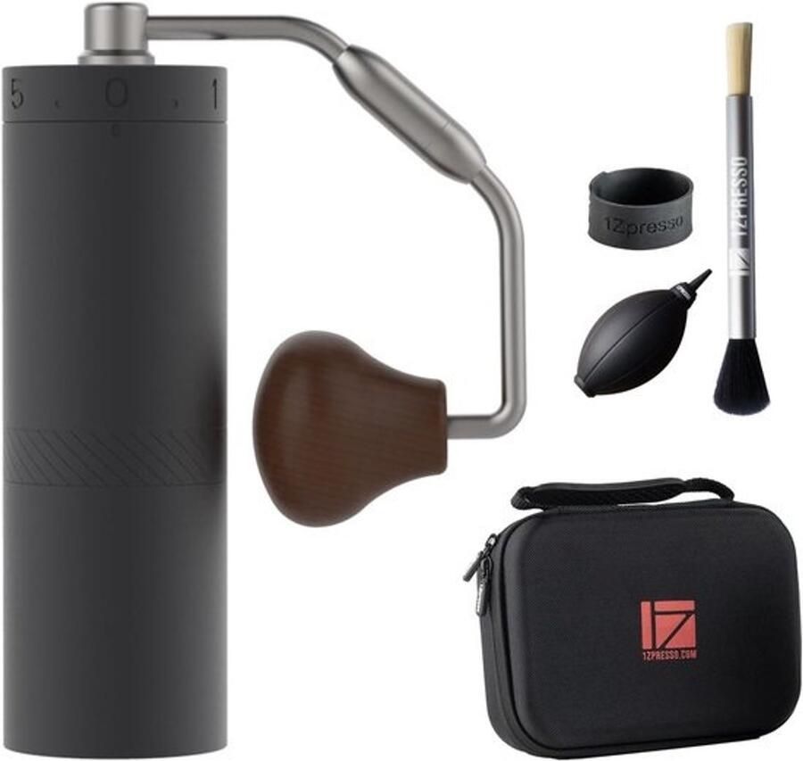 Handmatige koffiemolen Koffiebonenmolen Verse koffie bereiden Externe instelling met 60 stappen Capaciteit 25-30g Zwart