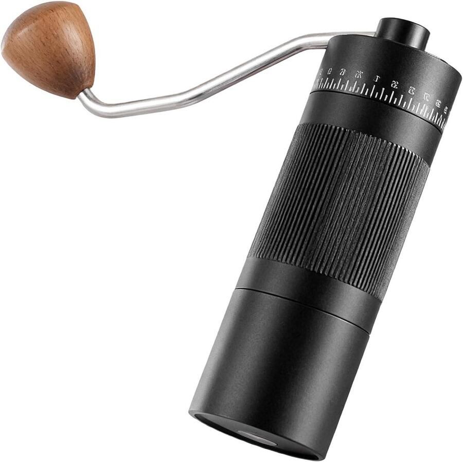 Handmatige Koffiemolen Koffiebonenmolen Handmolen Verse Koffie Zetten 55 Maalinstellingen 22 g Capaciteit Zwart